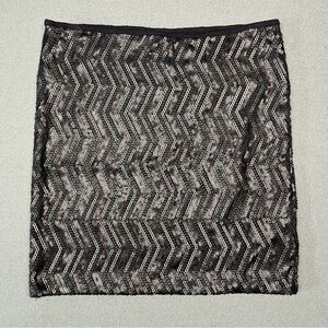 Free People Black Sequin Mini Skirt!